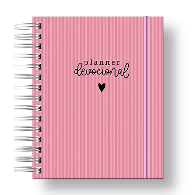 Caderno Devocional Feminino Listras Rosa