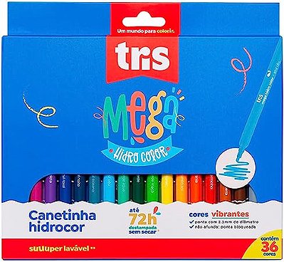 Canetinha Hidrocor - Tris - 36 Cores