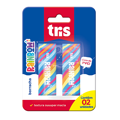 Borracha Rainbow - Cartela C/2 UN - Tris