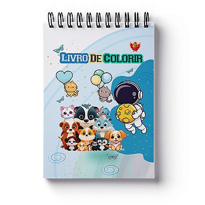 Livro de Colorir Desenhos Fofos Volume 1  Azul