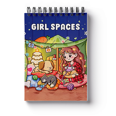 Livro De Colorir Girl Spaces Estilo Bobbie Goods Cute Easy