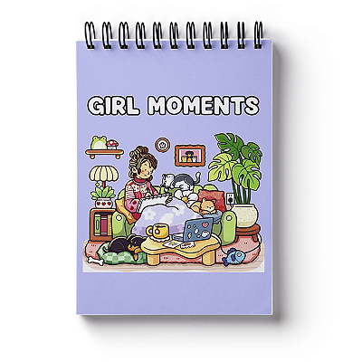 Livro De Colorir Girl Moments Cute E Comfy Coloring Book Estilo Boobie Goods