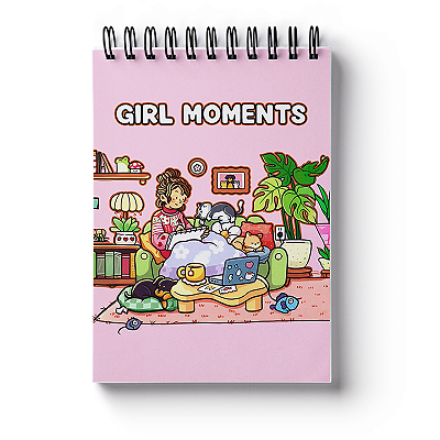 Livro De Colorir Girl Moments Cute E Comfy Estilo Boobie Goods Rosa