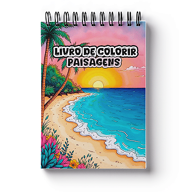 Livro de Colorir Paisagens- Para Adultos e Crianças Volume 5