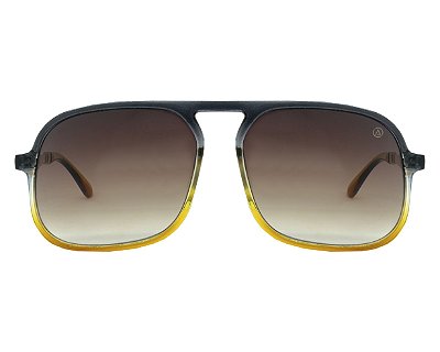 Óculos de Sol Canneto Cinza e Mostarda Transparente