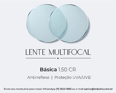 Lente Multifocal Antirreflexo Básica: 1.50 CRs