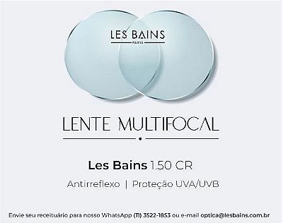 Lentes Multifocal Digital Antirreflexo Les Bains 1.50 CR