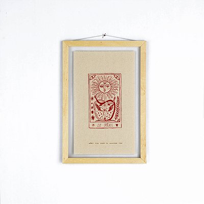 Quadro Moldura Acrílico Duplo Bordado G - Le Soleil