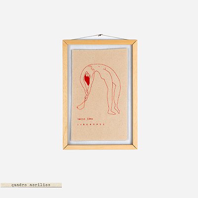 Quadro Moldura Acrílico Duplo Bordado G - Mulher