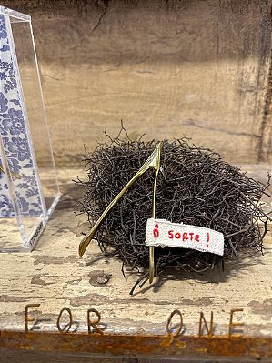 Ossinho da sorte - Bordado "ô sorte"