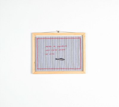 Quadro Moldura Acrílico Duplo Bordado - Peixe de Aquário