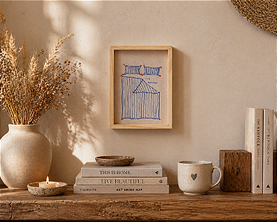 Quadro Caixa Bordado com acrílico - + 5 Minutinhos