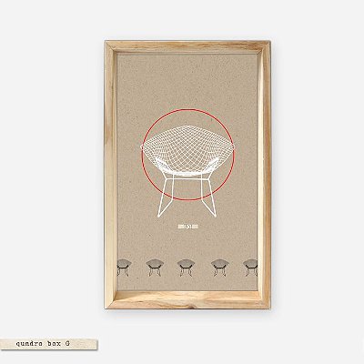 QUADRO BOX – CADEIRA BERTOIA