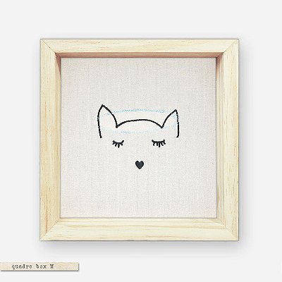 Quadro Box M - Gato Cru