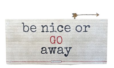 Bloco Vintage - Be nice or go away
