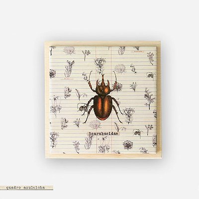 Quadro Azuleicha Botânica - Escaravelho