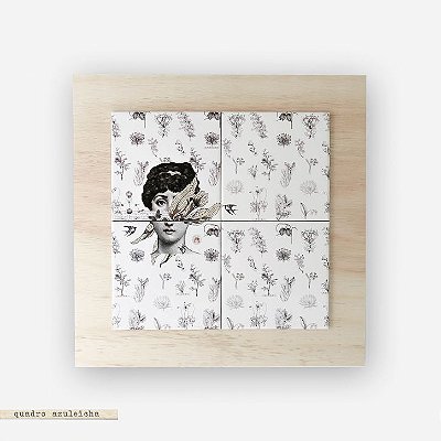 Quadro Azuleicha Allegra -  Botânica