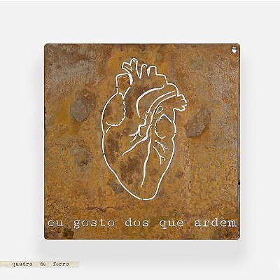 Quadro de Ferro Coração  - Eu gosto