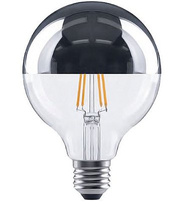 Lampada Filamento Carbon Led G95 Defletora 6w 2400k E27 Bivolt