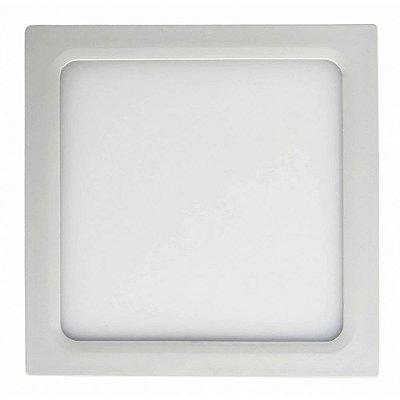 Plafon de sobrepor com LED Integrado 12W 3000K 16,4x16,4cm Bivolt