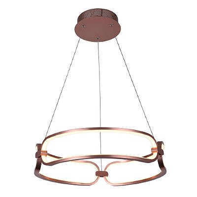 Pendente BB006 Lumina 45X9,35cm Rose Gold com Led integrado 37w 3000k Bivolt