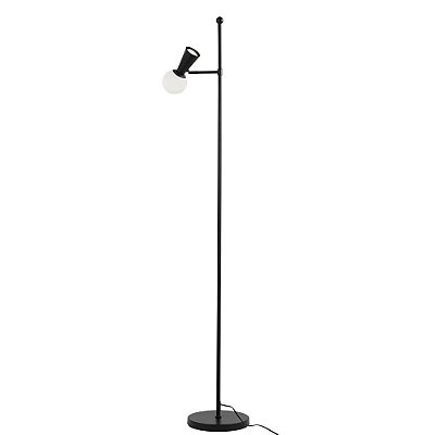 Coluna 1630 Preta com Dois Focos de Luz Direcionaveis 163cm para 1 Lampada G9 e  GU10 Bivolt