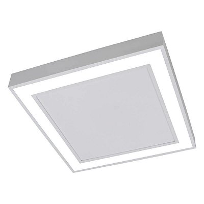 Plafon Quadrada Fit Edge 29x29x4cm Branco com Led Integrado 25,2w 3000k Bivolt