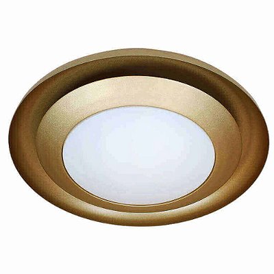 Plafon Spin Dourado 47x47x11cm com Led Integrado 25,2w Bivolt