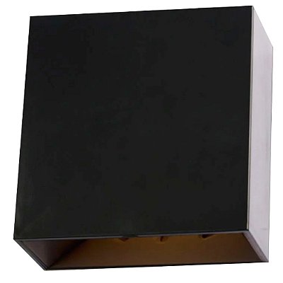 Arandela Astral Preta 12x12x5cm com Led Integrado 4W 3000k Bivolt