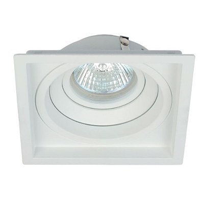 Embutido Quadrado IL4730 Orientado Branco 15x15cm para 1x Lampada AR 111