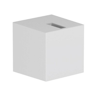 Arandela 4104 Cubo Branco 5x5x5cm Foco Dublo Fechado e Fechado com Led Integrado 2W 2700k Bivolt