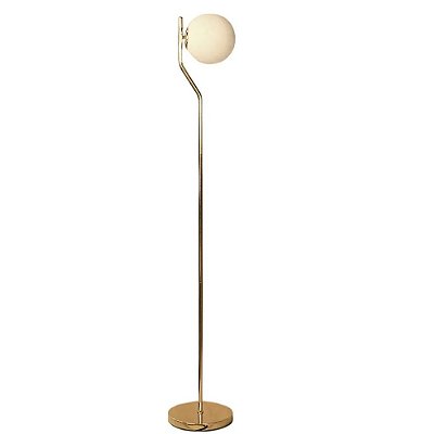 Coluna French Gold Branco Vivo 160x25cm para 1 Lampada E27