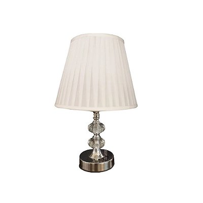 Abajur Cristal 384 com Cupula para Lampada E27 24cm