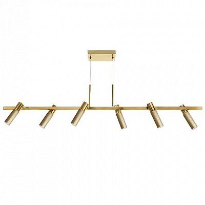 Pendente 5635 120x12x28cm Dourado com Serpia para 6 Lampadas GU10 MR11