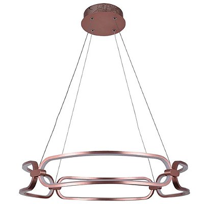 Pendente BB007 Lumina 60x9,35cm Rose Gold com Led Integrado 50w 3000k Bivolt