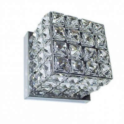 Arandela Cristal Quadrada 10x11x11cm para 1 Lampada G9 Bivolt