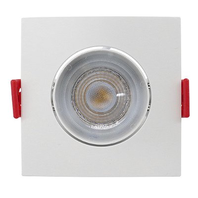 Spot Embutido Branco Eco 7x7x2,5cm com Led Integrado 3w 6500k Bivolt