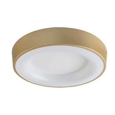 Plafon Redondo Apollo 580 Ø35x8,5cm Dourado com Led Integrado 16,8w 3000k Bivolt