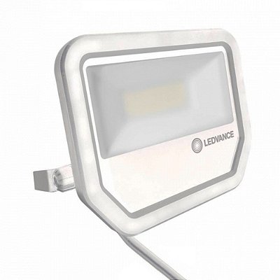 Projetor Floodlight Branco 16,7x15,5cm com Led Integrado 30w 3000k Bivolt