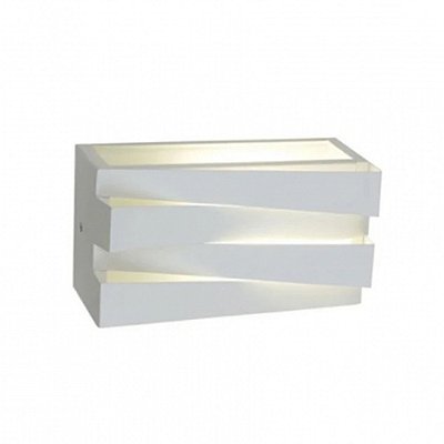 Arandela Retangular Capella 17028 12x22x11cm Branco para 1 Lampadas E27