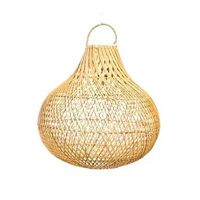 Pendente Fibra Natural Rattan Kepa N1 40x45cm para 1 Lampada E27