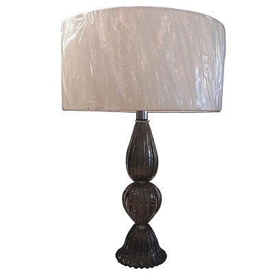 Abajur de Cristal Belfort sem Cupula Onix Transparente 56cm para Lampada E27