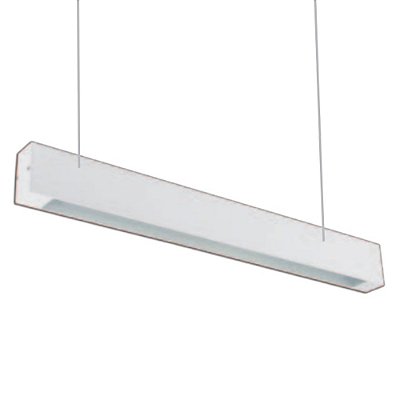 Pendente Retangular 1070 Branco 128x4x7cm para 1 Lampada T5 28w Bivolt