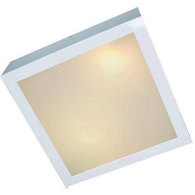 Plafon Quadrado 1340 Branco 45x45x8cm Branco para 4 Lampadas E27
