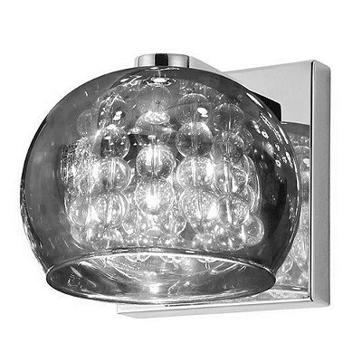 Arandela HO7616  Cromado Transparente 16x12cm para 1 Lampada G9 Bivolt