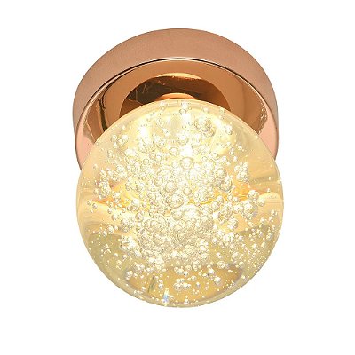 Arandela Plafon DCB02179 Dourado 10x14cm com Led Integrado 5w 3000k Bivolt