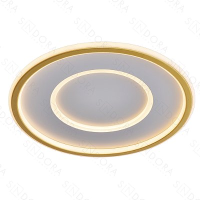 Plafon DCX03121 Dourado 40cm com Led Integrado 49w 3000k Bivolt