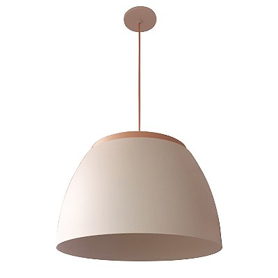 Pendente Zoe 45x27cm Areia para 1 Lampada E27 Bivolt