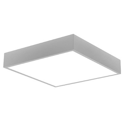 Plafon Quadrado Ilume 47x47x9cm Branco com led Integrado 37,8w 3000k Bivolt