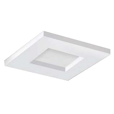 Plafon Embutido Quadrado 120/40 Branco Leitoso 40x40cm para 3 Lampadas E27